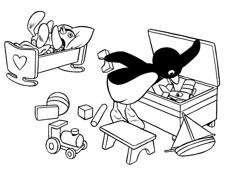 Pingwin Pingu kolorowanki